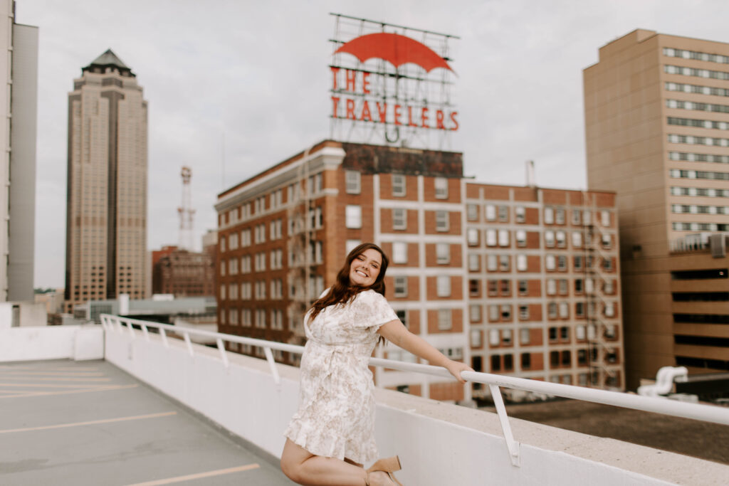 senior on a rooftop
